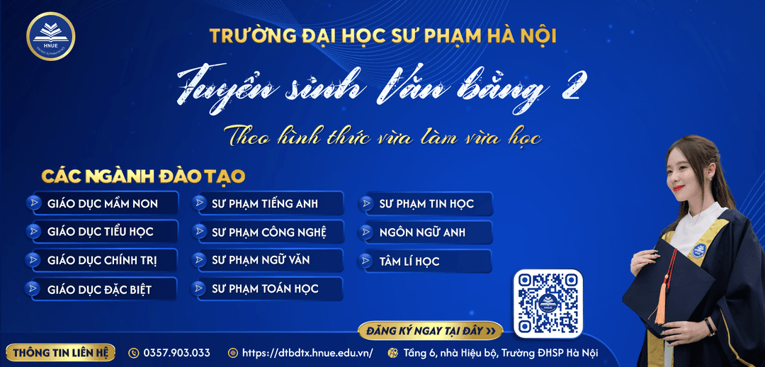 Thông báo tuyển sinh văn bằng 2 hệ vừa làm vừa học.